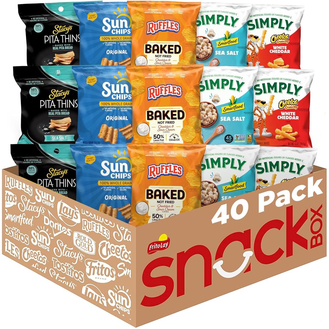 Frito-Lay Ultimate Smart Care Package 2.0, Variety Assortment of Snacks (Pack of 40) (EXP 09/22/26)