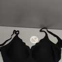 COCOMARTS Jelly Bras for Women No Underwire Scalloped Push Up Wireless Bralettes Seamless Soft Comfort Everyday Tshirt Bra (3X-Large, Black)