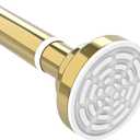 TEECK Shower Curtain Rod, 26-39 inch Adjustable Tension Spring, Shower Curtain Rod Tension, Premium Stainless Steel, Anti-Slip, No Drilling, No Rust, for Bathroom, Gold (26-39 Inches)
