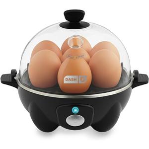 Dash Rapid Egg Cooker - Boiler, Poacher & Steamer - Includes Measuring & Recipe Guide - Dishwasher Safe - Holds 7 Eggs, Black