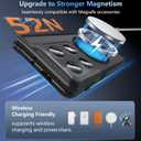 Hensinple Magnetic Moto Razr Fold Case 2026, Motorola Razr Fold Case Compatible with Magsafe 15FT Military-Grade Drop Protection Hard Shockproof Slim Matte Frosted Cover for Razr Fold-Black