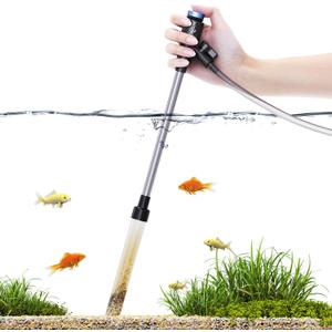 Gravel Vacuum for Aquarium, Fish Tank Cleaner Kit, Mini Manual Fishtank Vacuum Cleaner, Small Aquariums Water Changer, Adjustable Siphon Pump Use for Fish Turtle Tanks Cleaning Manure Wash Sand