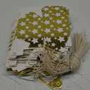 Juvale Party Favor Boxes - 36 Mini Gold 2 x 2 x 2 in With Tags & Strings - 3 Patterns Polka Dot, Stars & Stripes - Paper Packaging for Wedding & Birthday Truffles