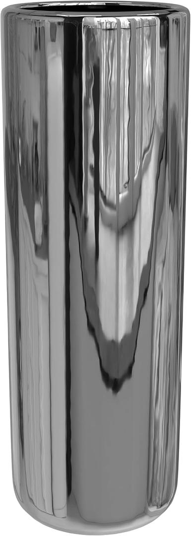 Red Lantern 24" Pure Silver Porcelain Umbrella Stand