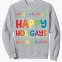 Gay Christmas Funny LGBT Happy Holigays Rainbow Party Gift Sweatshirt Size S
