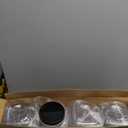 novelinks 64 oz Large Plastic Mason Jars with Airtight Lids, 4 Pack Big Jars Wide Mouth and Plastic Storage Containers for Pantry, Pickle, Sauce, Sugar (4 Pack,Black)