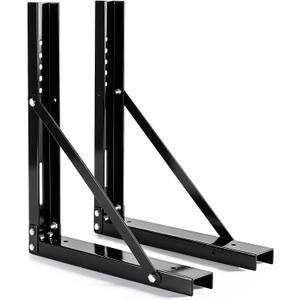 Underbody Truck Tool Box Mounting Brackets Kit, Bolted Formed Steel Mounting Brackets with Screws Spacers and Bolts for 24 x 24 Inch Underbody Truck Tool Box, Set of 2