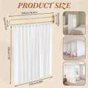 Zonon 6.56 ft U Shape Room Divider Rod with Curtain, Metal Wall Mounted