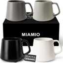 MIAMIO - Coffee Mugs Set of 4 / Large Ceramic Coffee Cups (14 oz) - Mug for Cappuccino, Tea, Espresso - Microwave and Dishwasher Safe - Luxe Collection (Classic Pastel)
