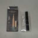 Heated Eyelash Curler - 2 in 1 Eye Lash Curler and Eyebrow Trimmer for Women with 2 Temperature Modes, USB Rechargeable Electric Eyelash Curler(Black)