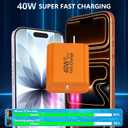 iPhone 17 Pro Max Charger Fast Charging, 2Pack PD 40W Dynamic Power Adapter 6ft Long 60W Woven USB C to Type-C Cable for iPhone 17/Air/17 Pro Max/16/16 Plus/16 Pro/16 Pro Max, iPad Pro/Mini, MacBook
