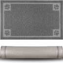 Pet Feeding Mat for Small Dogs and Cats 24" x 16" Flexible and Waterproof Dog Bowl Mat for Food and Water, Easy to Clean Dog Food Mat with Non Slip Backing (Grey)