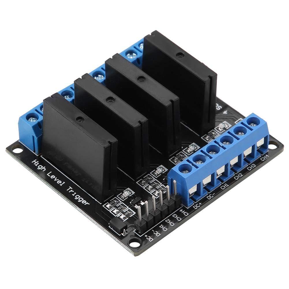 Solid State Relay Module, 4 Channel Solid State Relay Module Board 5V DC-AC High Level with 2A