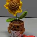 Gossby Positive Sunflower Doll Crochet with Card - This is A Little Reminder - Appreciation Gift for Coworker, Best Friend, Teacher, Sister, Mom - Christmas, Birthday, Thank You Gift for Women, Men