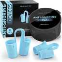 Anti Snoring Devices  Nasal Dilators - Nose Clips for Snore Relief & Better Sleep  Comfortable Silicone Snore Stopper  Anti Snoring Nose Vents  8 Pack + Travel Case (Cold Blue)