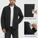 ASPO Men's Winter Jacket Warm Water Resistant Full Zip Windbreaker Lightweight Quilted Jackets Casual Golf Work Coats (Green, L)