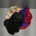 4Pcs Satin Bonnet Silk Bonnet, Hair Bonnet for Sleeping, Elastic Wide Band Silk Sleep Cap, Soft and Breathable (Black Red Purple Gold)