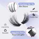 Lash Extension Kit Fluffy Eyelash Extension Kit 60D+80D Thick Lash Clusters Kit with Lash Bond and Seal Wispy Individual Eyelashes Cluster with Lashes Tweezers by TOOCHUNAG(280Pcs,10-18mm)