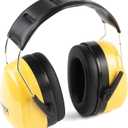 PRETEX Ear Defenders with SNR 34dB - Lightweight Ear Muffs Protection for Adults - Adjustable Noise Canceling Headphones - Over Ear Earmuffs for Work or Home - Yellow