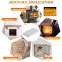 Fire Bricks, WoodStove Firebricks, 2400F Light Weight High Temperature Insulated Brick Replacement for Wood Stoves,Fireplaces, Kiln and Forging Ovens, Size 9" X 4-1/2" X 1-1/4", 12 Pieces, White Color