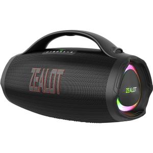 ZEALOT 160W Bluetooth Speaker, Portable Wireless Loud Speaker with 36000mAh Battery, IPX6 Waterproof Outdoor Speaker, Deep Bass Stereo Sound, EQ/USB/TF/AUX for Home/Party/Beach/Travel