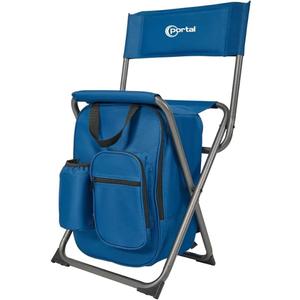 PORTAL Backpack Cooler Chair Fishing Chairs with Backrest Folding Camping Stool Compact for Outdoors Hiking Hunting Travel, Supports 225 lbs Capacity