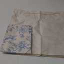 Baby Blue Floral Pillow Covers 24x24 Set of 2 Vintage Rustic Toile Chinoiserie Floral Throw Pillows Blue and Cream Flower Decorative Pillowcase Outdoor Decor Linen Cushion Case for Couch Sofa