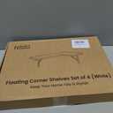 NATURE'S SOURCE Corner Floating Shelves Set of 4, Corner Shelves Wall Mounted, for Bedroom Kitchen Living Room Bathroom Office- Modern Style (White, Set of 4)