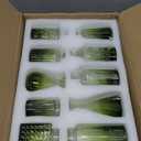 Glass Bud Vase Set of 20, Small Flower Vases, Glass Vases for Centerpieces, Vintage Home Table Decorations Bud Vases (20 Pcs, Green)