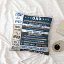 Father Gifts, Dad's Birthday Gifts Pillow Case 18"X18", Funny Dad Gift from Daughter Son, Father's Day Pillowcover, Best Dad Ever Gift Throw Pillow Cover