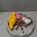 SZEE Cat Treat Puzzle Dispenser Toy, Cat Puzzle Feeder Toy for Slower Eating Training, Keeps Pets Busy & Prevents Overeating, Includes Small Interactive Toys to Boost Appeal (Campfire-Roast Shape)