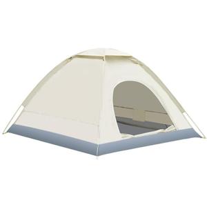 Outdoor Camping Tent with Double Door, Waterproof Fabric, Sun Protection, Includes Waterproof Mat, 2-3 Person