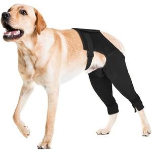 Pawfun Dog Rear Leg Sleeve to Stop Licking, Breathable Anti-Slip Recovery Sleeve for Wound Protection After ACL/TPLO Surgery, Hot Spots, Lick Granulomas–Dog Cone Alternative for Leg Healing, XXL
