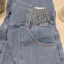 Cicy Bell Womens Wide Leg Cropped Jeans Baggy Boyfriend Mid Denim Pants | Rise Harem,High Elastic Smocked Waistband,Loose Fit (Gray) 6
