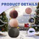 Giant Inflatable Christmas Velvet Ball, 5FT 3-in-1 Inflatable Christmas Ornament, Giant Indoor Outdoor Inflatable Balls Decor Xmas New Year Lawn Garden Yard Thanksgiving Day Party (Vertical)