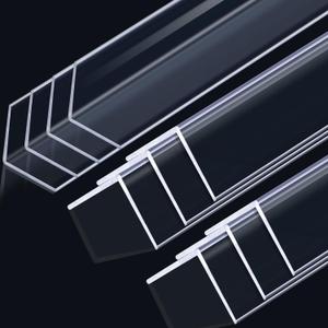 Sasylvia 10 Pcs Wall Corner Protector Guards, Avoid Scratching Scuffs, 1 x 48 Inches Vinyl Corner Trim Molding, Ease Install & Cleaning for Door Countertop Furniture Cabinet Protection, Clear