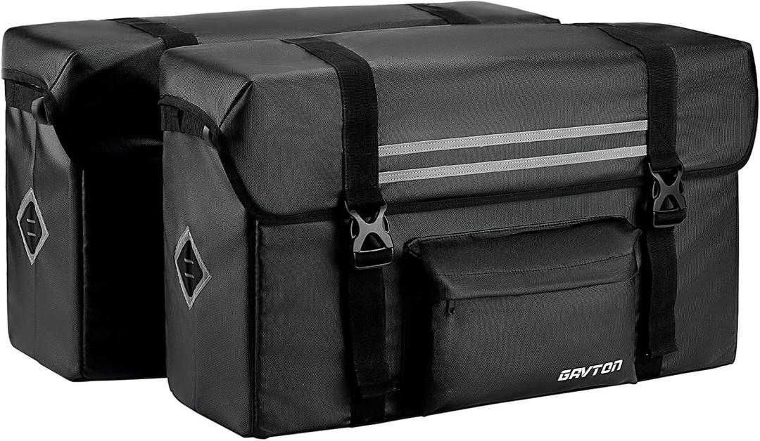 Cargo Bike Panniers 80L Large Capacity Waterproof Electric Bike Rear Rack Bag For Ebike Rear Seat Bicycle Panniers for Cycling Traveling Commuting