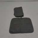 POLYTE Microfiber Lint Free Washcloth Face Towel, 13 x 13 in, 4 Pack (Gray, Waffle Weave)