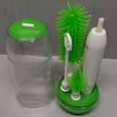 Electric Baby Bottle Brush, Rechargeable Electric Bottle Brush Cleaner for Travel, Portable Baby Bottle Cleaner Brush Set with Silicone Bottle Brush, Nipple Brush, Straw Brush(Vintage Green)