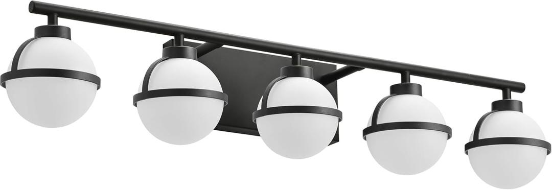 SOLFART Bathroom Light Fixtures Over Mirror 5 Lights Black Bathroom Vanity Lights Scone Lighting Bathroom Lights for Mirror