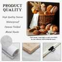 AWPANERAR Kitchen Canvas Wall Art Bread Picture Printing Food Poster Painting Vintage Still Life Artwork Dining Room Kitchen Restaurant Decor (White, (12.00" x 12.00"))