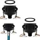 2pcs Fittings Adapter for IBC Tote Tank 275 330 Gallon Garden Hose Camlock 2 inch to 3/4 inch