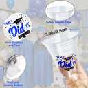 Graduation Cups, 16 oz Disposable Plastic Cup Class of 2025 Party Cups for Congrats Grad Graduation Party Supplies Tableware Decorations, 60 Pack (Blue)