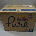 Pampers Pure Baby Diapers, Size 5 (27+ lbs), 132, Up to 100% Leakproof, Premium Hypoallergenic Soft Diapers