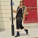 IDIFU IN3 Ankle Boots for Women Square Toe Short Heeled Booties GoGo Chunky Block Heel Dress Boots Comfortable Fashion Cute Fall Booties (Black)