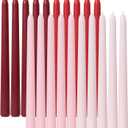 Viyffo 10 Inch Taper Candles-20 Pack Red, Unscented, SmokelessUp to 8 Hour Burn  Long Tall Tapered Candlesticks for Wedding, Dinner, Holiday, Party, Home Decor Natural Color Series
