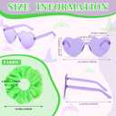 2 x Yunlly 12 Pcs Purple and Green Witch Party Decorations Purple and Green Scrunchies Glasses for Witch Themed Party Favors Accessories Bulk