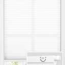 DEZ FURNISHINGS EZ Fit No Tools No Drill Cordless 1.5" Light Filtering Cellular Shade, 36" W x 64" H, White