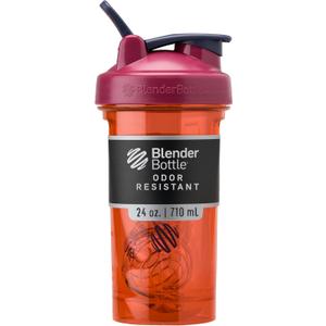 BlenderBottle Shaker Bottle Pro Series Perfect for Protein Shakes and Pre Workout, 24-Ounce, Coral