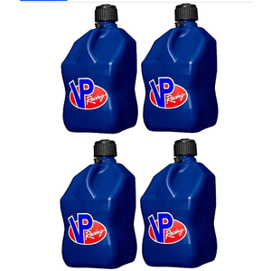 VP Racing 5.5 Gallon | Pack of 4, Motorsport Container Blue Utility Jug - Features Close-Trimmed Cap and Neck for Tight Seal - Made of Even-Density Plastic VP Racing 5.5 Gallon | Pack of 4, Motorsport Container Blue Utility Jug - Features Close-Trimmed Cap and Neck for Tight Seal - Made of Even-Density Plastic